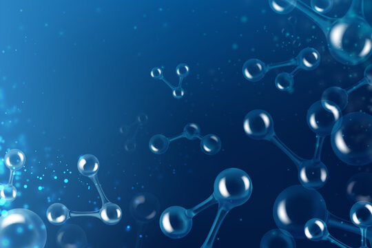 Abstract molecules. Isolated vector illustration