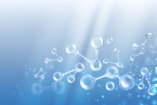 Molecular motion. Isolated vector illustration