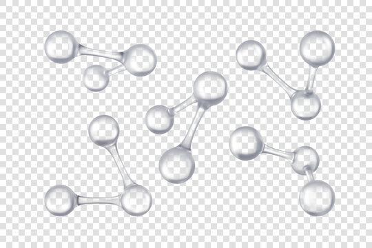 Molecules set. Isolated vector illustration