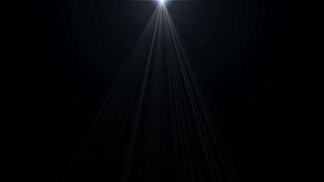 Abstract light beams emanating from a dark void creating a dramatic atmospheric effect