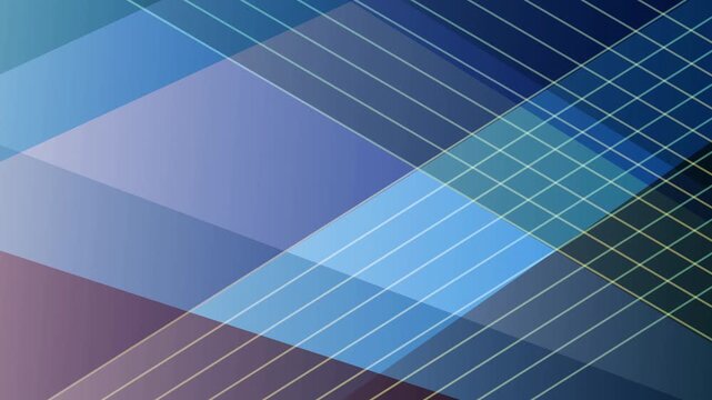 Abstract Geometric Blue Grid Pattern 4K