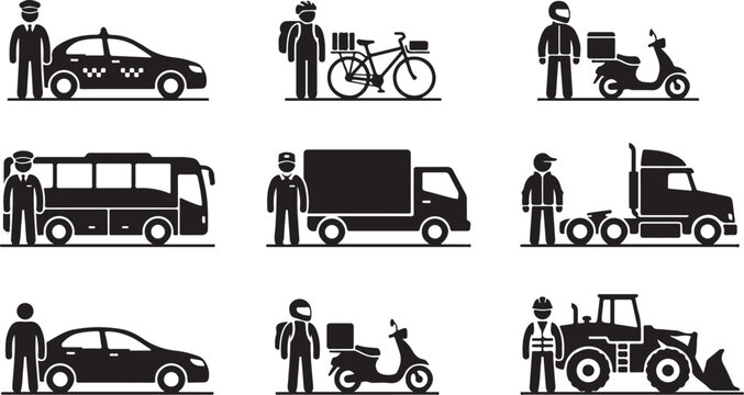 Business and industry concept icons set featuring financial tools management equipment and professional productivity symbols
