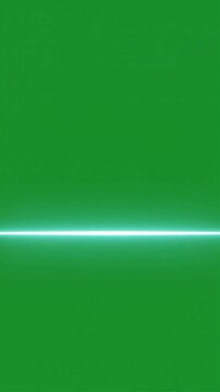 Minimalist glowing neon laser scanning line green screen overlay, ai generated