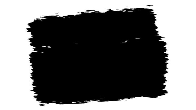 Black grunge brush stroke isolated on white background