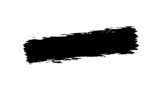 Black grunge brush stroke isolated on white background