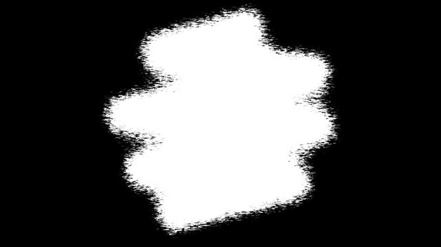 Abstract white paint splash texture isolated on black background