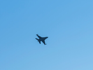 Fototapeta premium F-16 fighter jet during a training flight