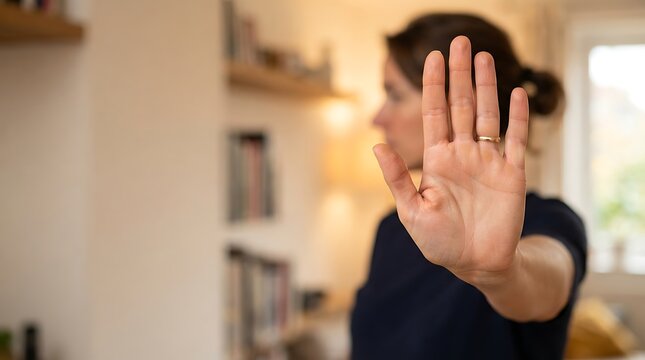 Open Palm Warning Gesture