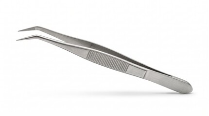 Fototapeta premium Metal tweezers with a curved tip for precision work