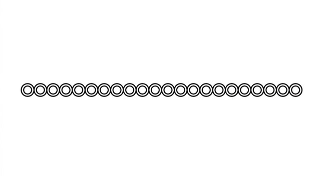 Simple line of circular rings for decorative divider