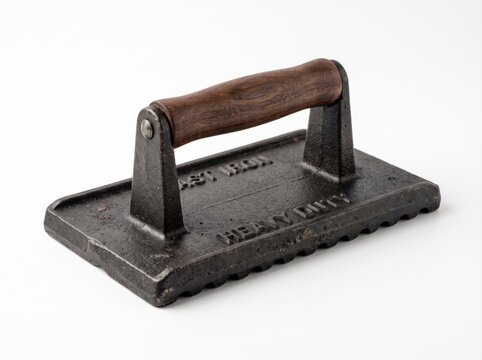 Grill press weight isolated on white background