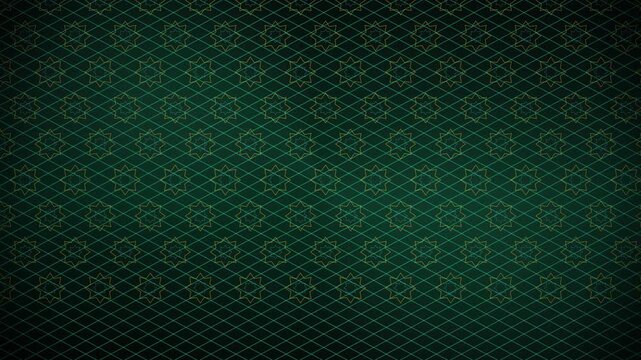 Emerald Islamic Lattice Pattern Seamless Loop 4K Background