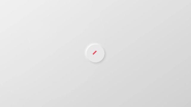 Play button icon morphing into pause symbol inside minimalist digital user interface