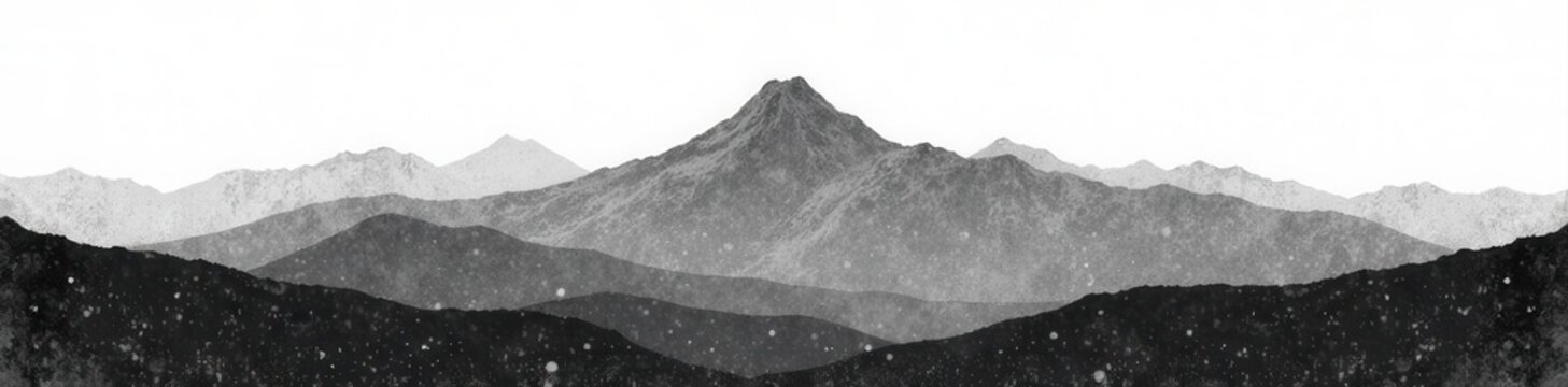 Stippled mountain range silhouette  Grunge texture, black & white  ,  wallpaper,  black