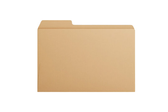 Plain tan document folder with raised index tab
