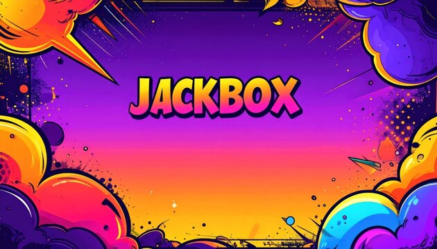 Jackbox text on comic background.