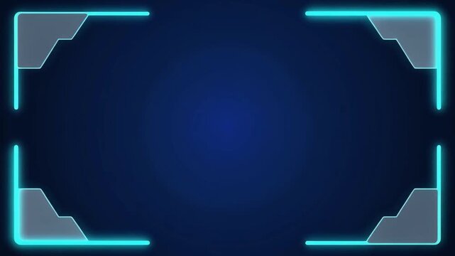 Futuristic corporate interface background with translucent glass panels on dark blue background
