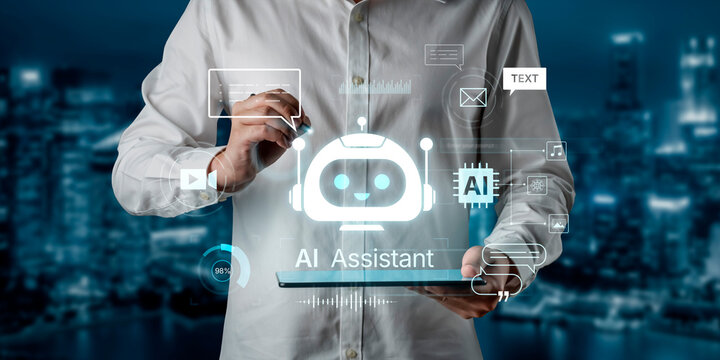 Futuristic AI assistant with autonomous agent capabilities, AI natural language understanding, and seamless business workflow AI integration. AI for modern productivity and tech solutions. Corpus