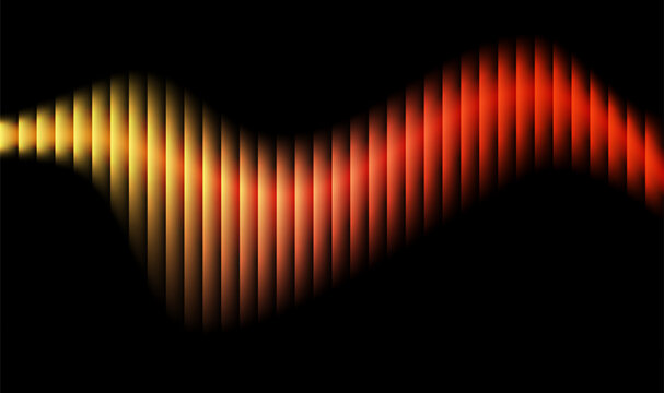Colorful Audio Spectrum Waveform, Glowing Sound Frequency Background for Music Podcast and Digital Technology