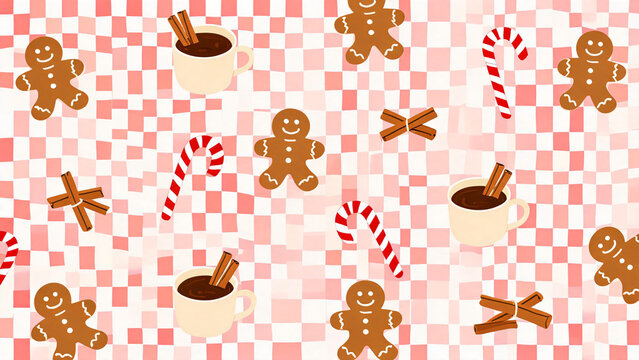 Spacious Christmas Cookie Pattern Design
