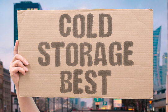 "Cold storage best" Offline cryptocurrency holding reducing hacking risk. SECURITY. STORAGE. OFFLINE. PROTECTION. BEST.