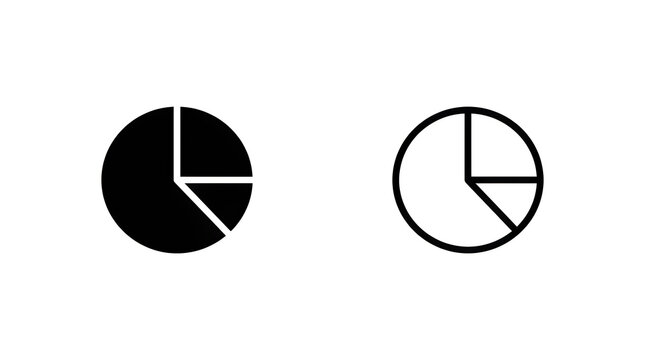 Simple pie chart with one black and one white section