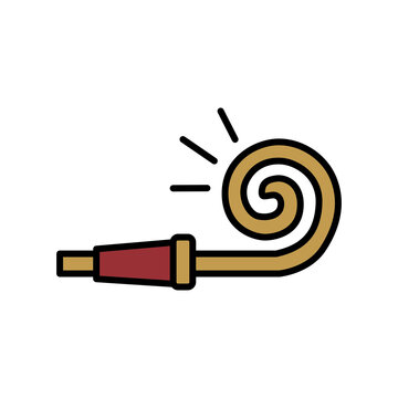 Party Blower Whistle Noise Maker Vector Illustration