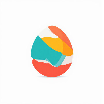 easter egg painted abstract colorful background
