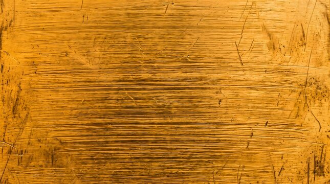 Weathered gold grunge texture with rough distressed pattern, vintage rustic metallic background design.