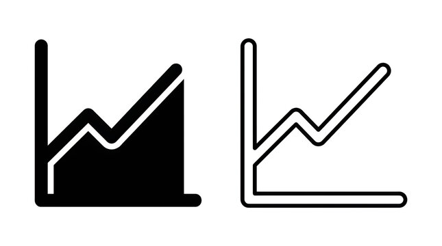 Trend line graph with upward movement