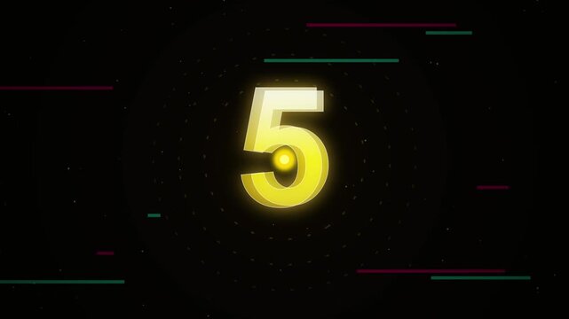 Neon Number Nine Glowing Effect on Dark Background