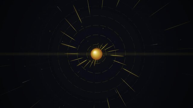 Futuristic digital abstract energy vortex design on dark background