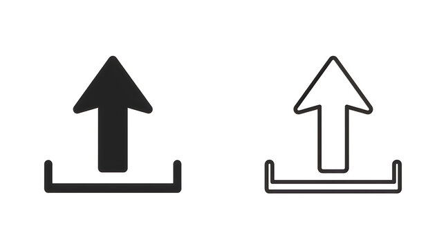 Up arrow icon with bracket base