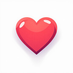 Fototapeta premium red heart on white background