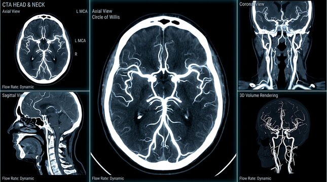 CT angiography scan of head and neck