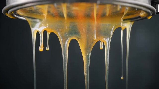 Slime stretching and sagging downward