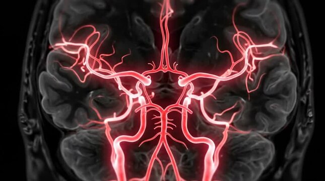 3D model of human brain blood vessels
