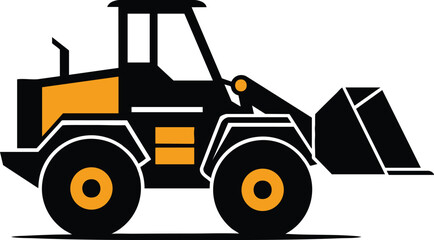 Yellow and Black Loader Truck Illustration © Vector_Absolute