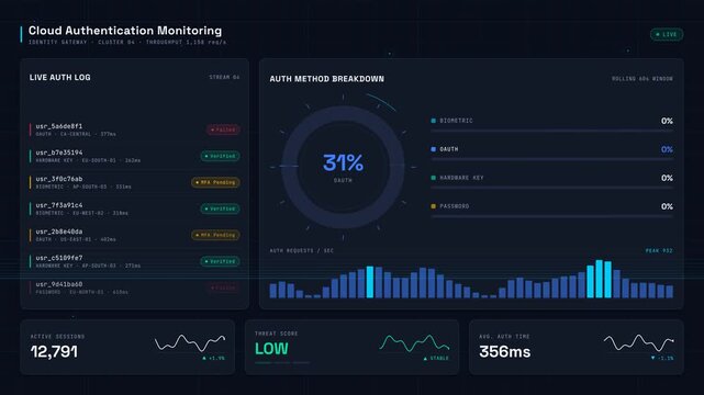 Cloud Authentication Monitoring Dashboard with Access Analytics