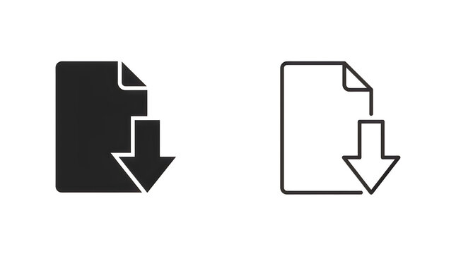 Download file icon with arrow