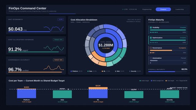 Enterprise Cloud Management Dashboard with Cost Analytics and Governance
