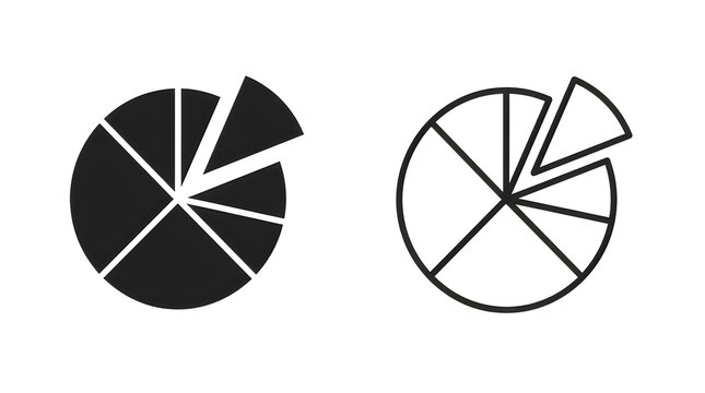 Two divided pie charts with different sections