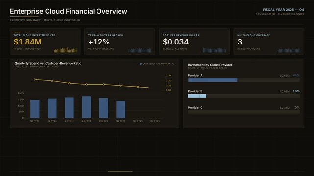Enterprise Cloud Management Dashboard with Cost Analytics and Governance