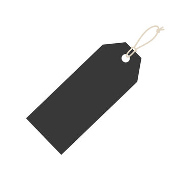 Blank Black Cardboard Pricetag with String for Shop Sales and Product Label