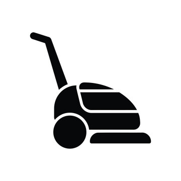 Black floor buffer machine icon for professional cleaning.