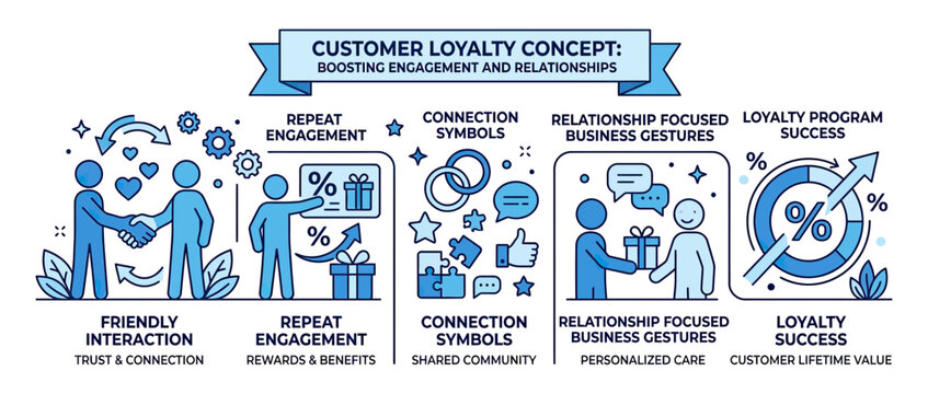Customer Loyalty Concept Flat Design Illustration