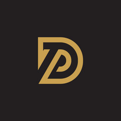 Obraz premium DP logo Design Template Vector Graphic Branding Element.