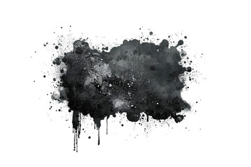 Fototapeta premium Moody black watercolor wash rectangle