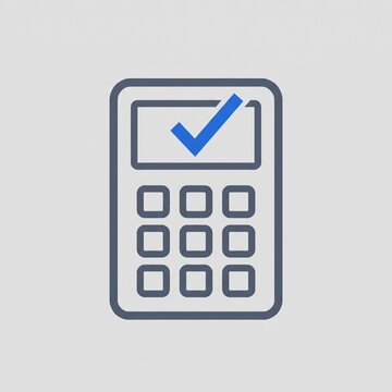 Calculator Check Accounting Logo Vector Icon