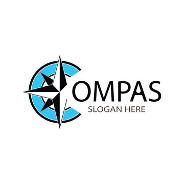 Compass logo design on a white background